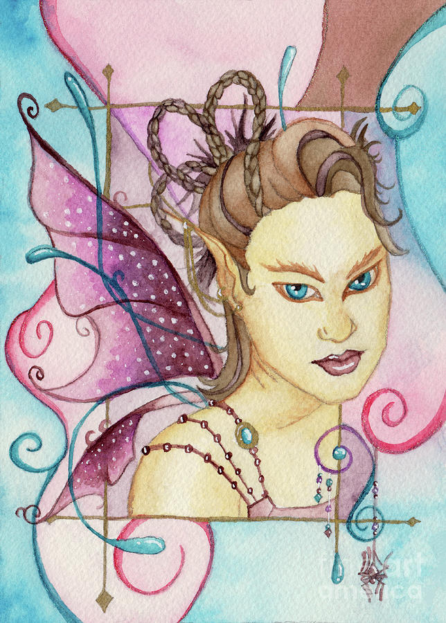 Cotton Candy Fairy - Delia Painting by Shelah Dow - Pixels