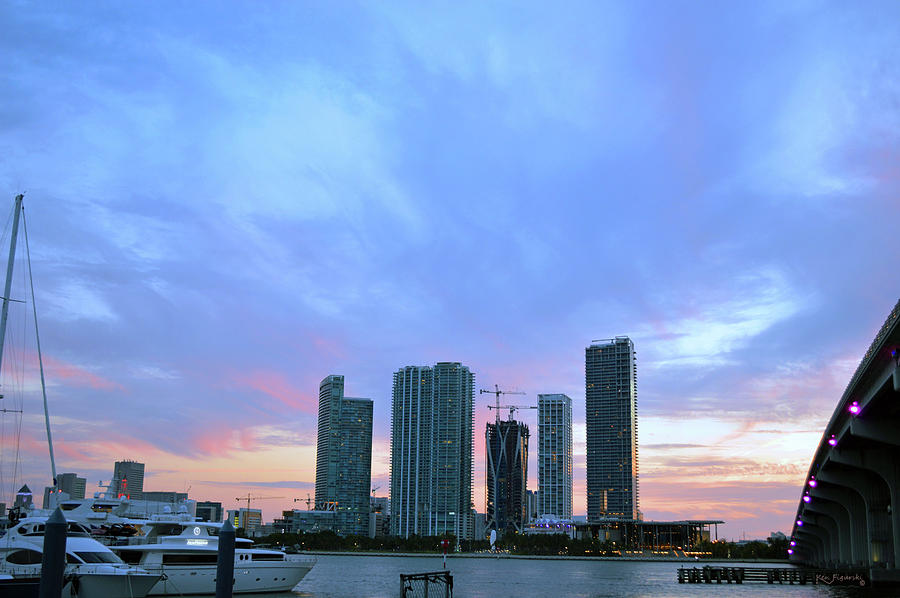 Cotton Candy Sunset Over Miami 2 Photograph by Ken Figurski