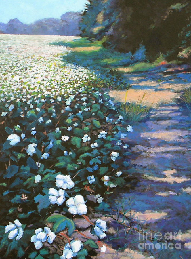 Southern Painting - Cotton Field by Jeanette Jarmon