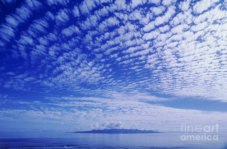 Cotton-like clouds in blue sky Photograph by Larry Dale Gordon - Printscapes