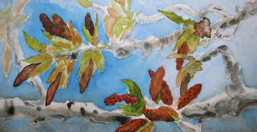 Nature Painting - Cottonwood Branches In Spring by Beverley Harper Tinsley