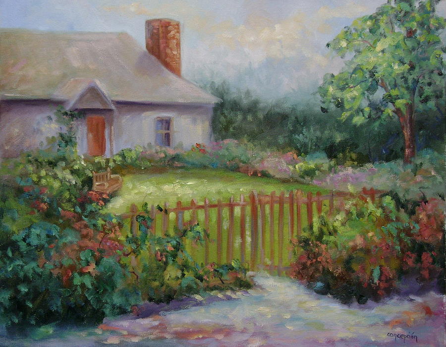 Cottswold Cottage Painting by Ginger Concepcion