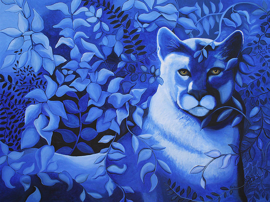 Cougar Painting by Bonnie Kelso