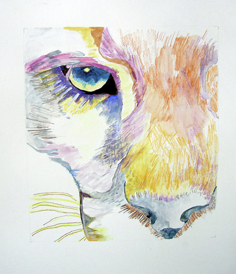Animal Painting - Cougar by Lea Cox