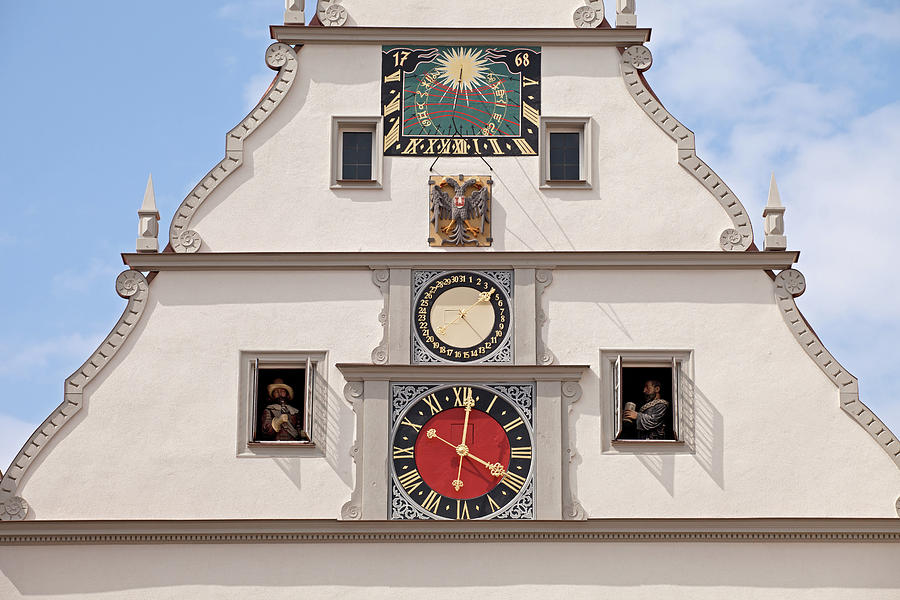 Council Tavern Clock in Rothenburg ob der Tauber Photograph by Aivar Mikko