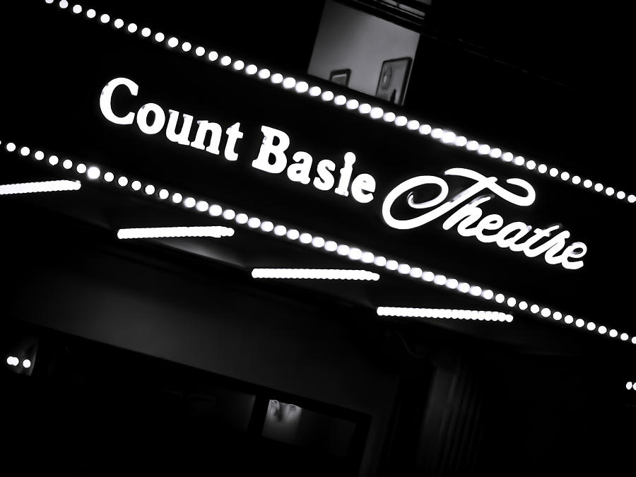 Vintage Photograph - Count Basie Theatre in Lights by Colleen Kammerer