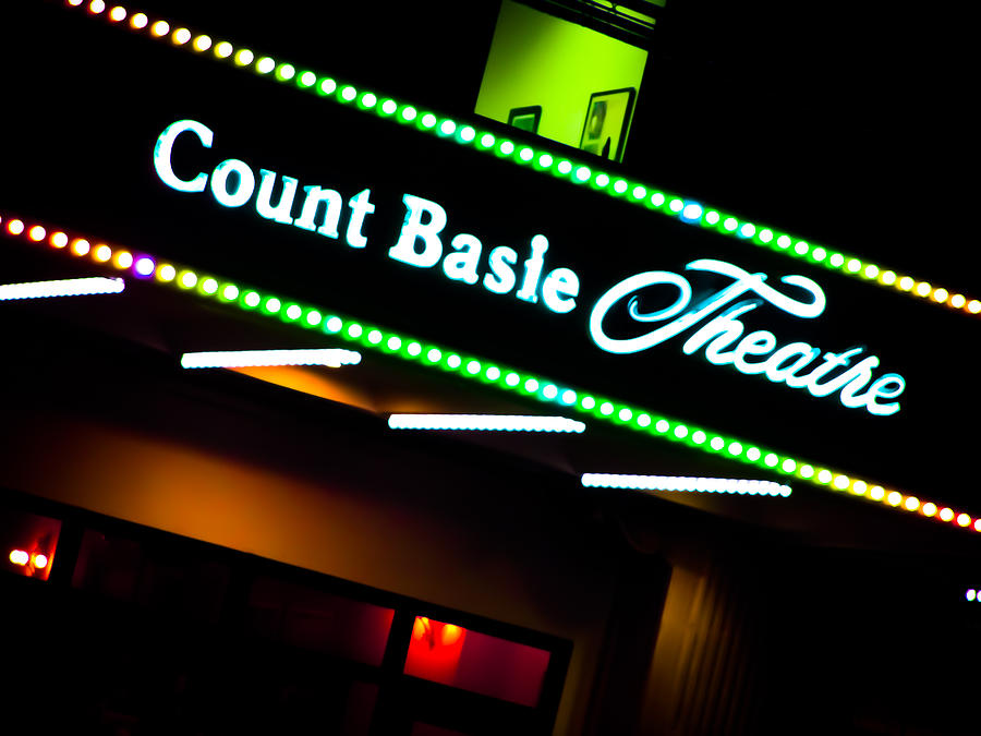 Count Basie Theatre Lights in Color Photograph by Colleen Kammerer