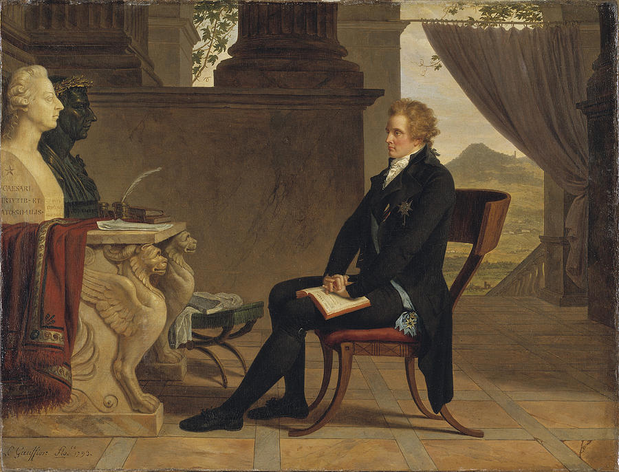 Book Painting - Count Gustaf Mauritz Armfelt in Florence by Louis Gauffier