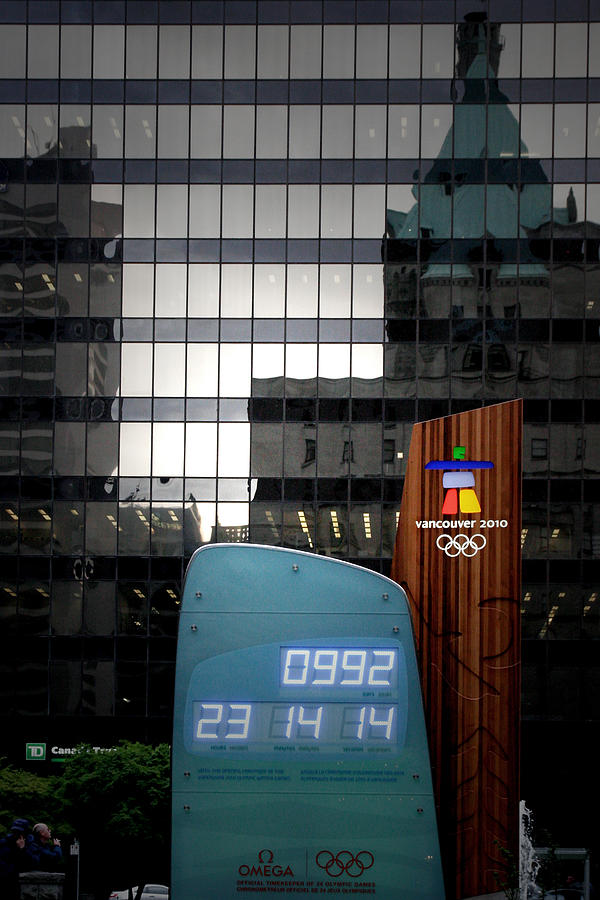 Countdown Clock Olympic Winter Games Vancouver BC Canada 2010 Photograph by Alexandra Till