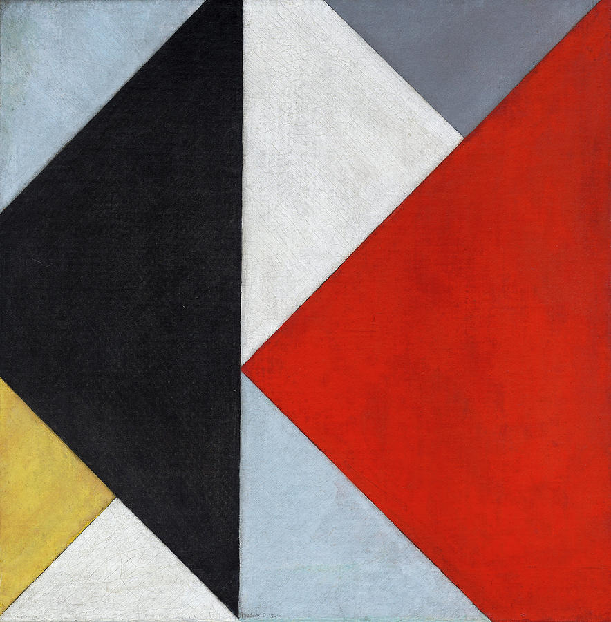 Primary Colors Painting - Counter-Composition XIII by Theo van Doesburg