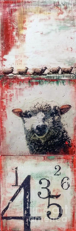 Counting Sheep Painting by Laurie Tietjen