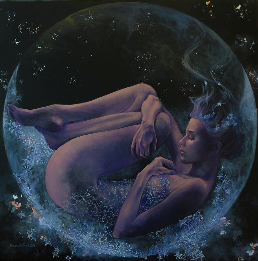 Fantasy Painting - Counting Stars II by Dorina Costras