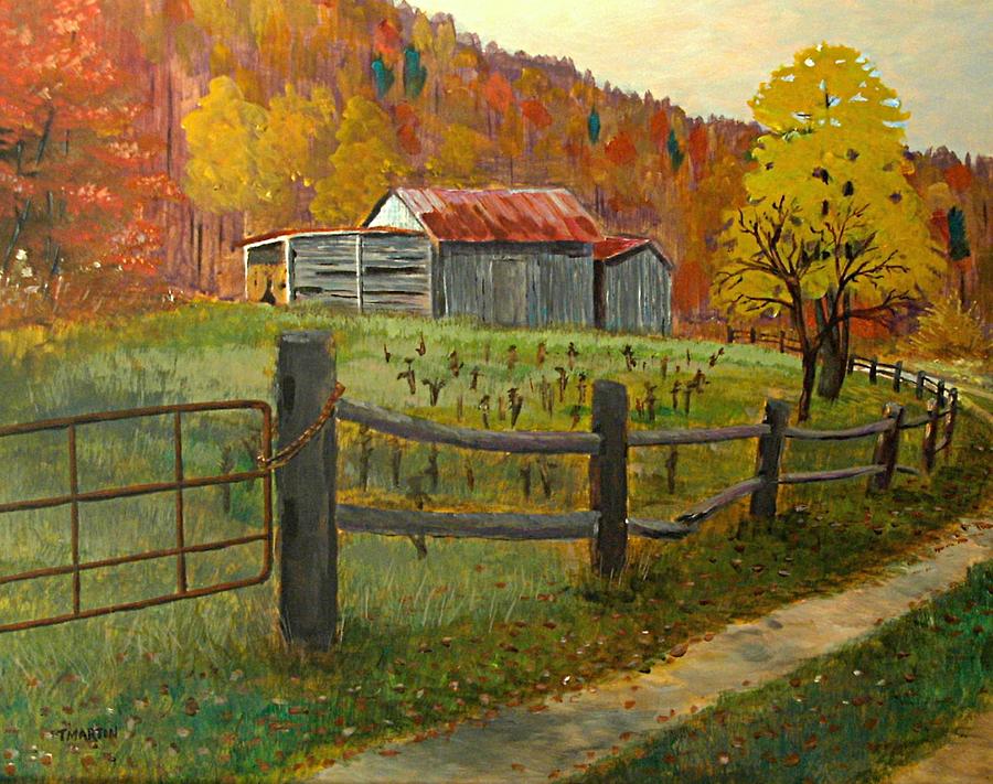 Tree Painting - Country Autumn by Tim Martin