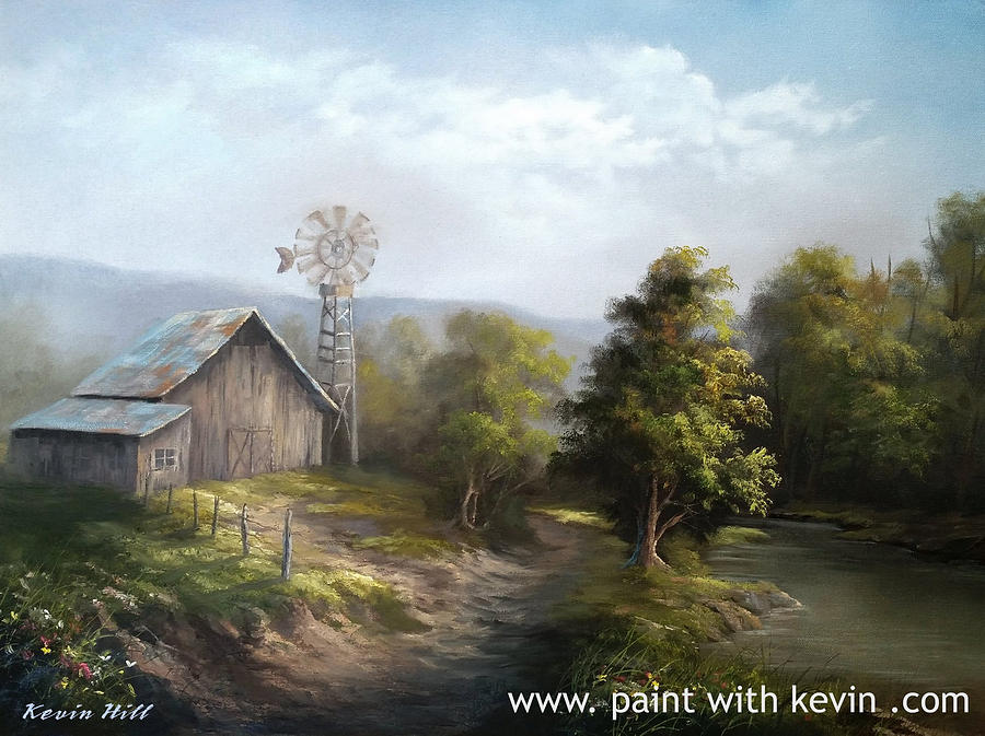 Country Barn Painting by Kevin Hill
