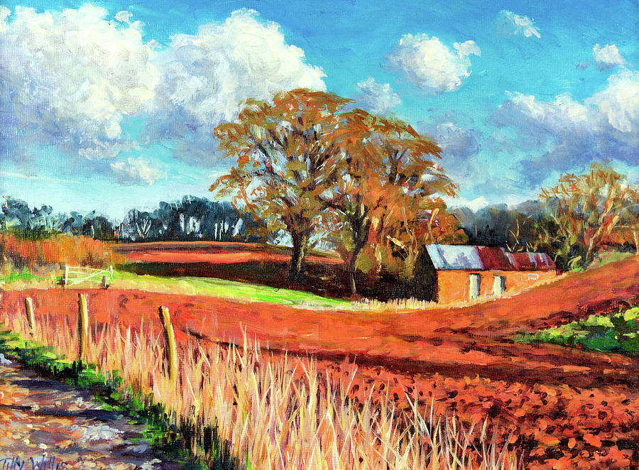 Country Barn Painting by Tilly Willis