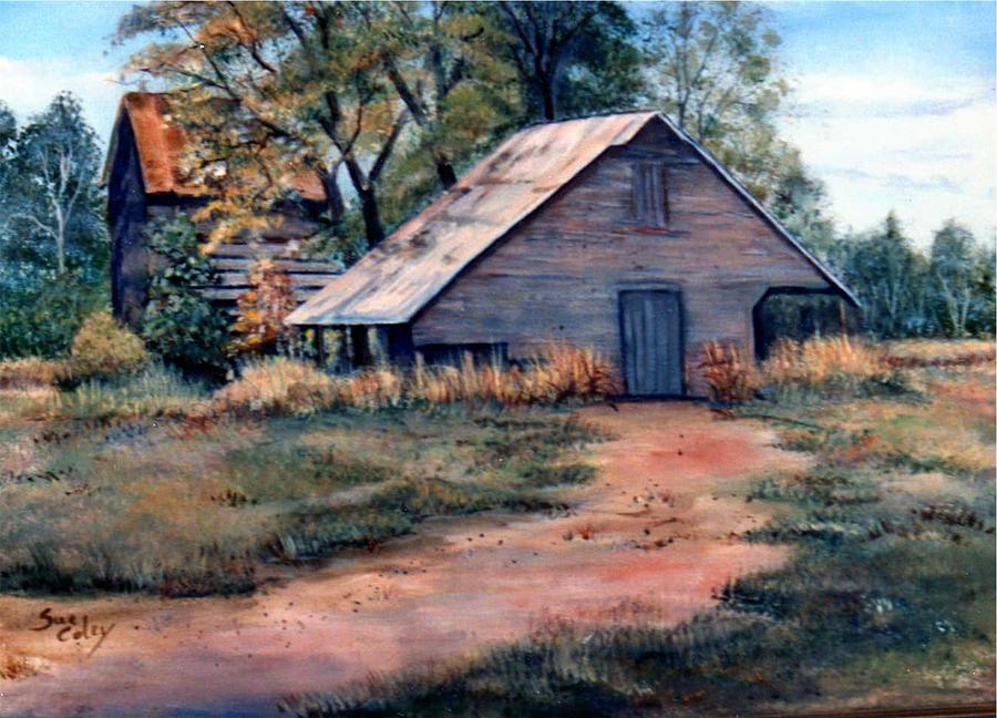 Barn Painting - Country Barns by Sue Coley