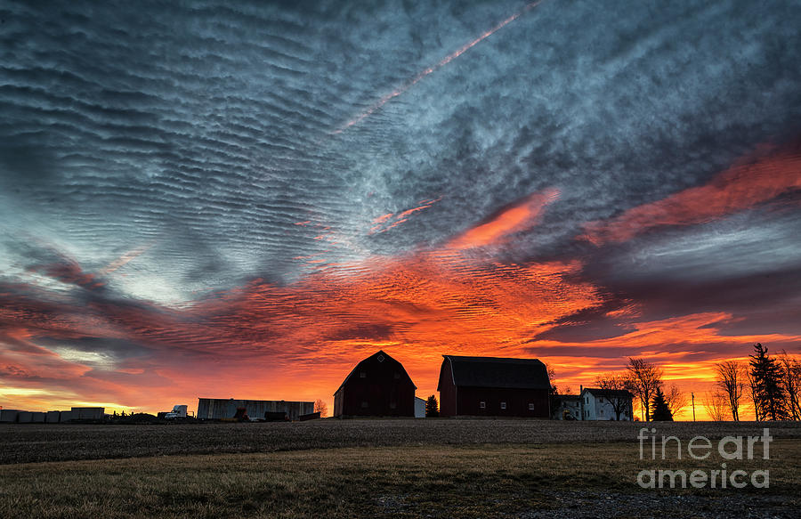 Nature Photograph - Country Barns Sunrise by Joann Long