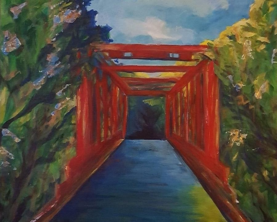 Summer Painting - Country Bridge by Mary Clifford Lewis