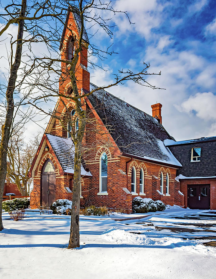 Winter Photograph - Country Church 2 by Steve Harrington