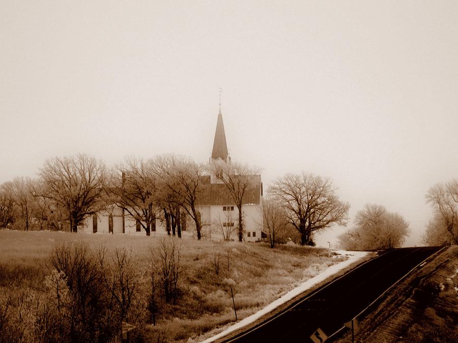 Country Church on a Hill Photograph by Curtis Tilleraas