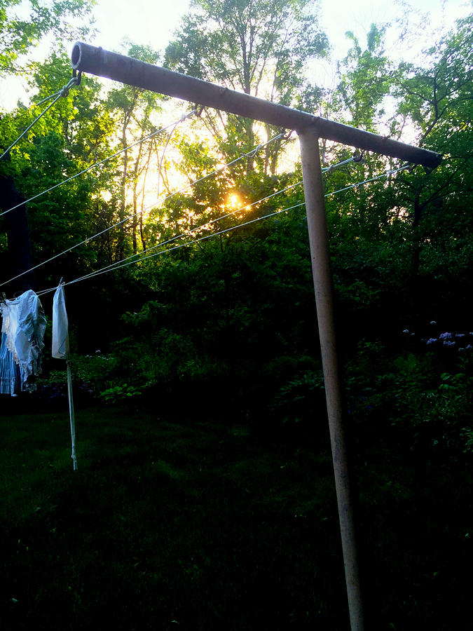 Sunset Photograph - Country Clothesline by Tracey Rees