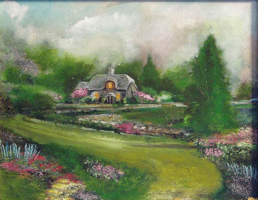 Mountain Painting - Country Cottage by Charles Roy Smith