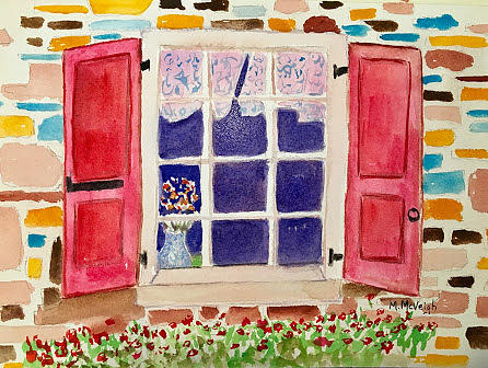 Country Painting - Country Cottage by Marita McVeigh Country Painting - Country Cottage by Marita McVeigh