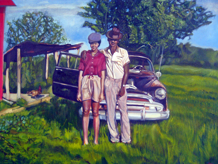 Landscape Painting - Country Couple by Morris T Howard Landscape Painting - Country Couple by Morris T Howard