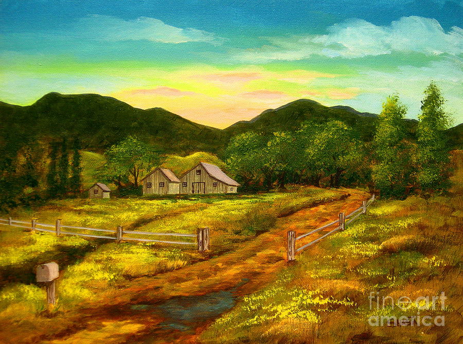 Country Dawn Painting by Shasta Eone - Fine Art America