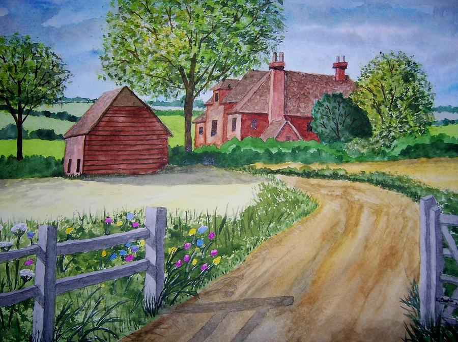 Country Estate Painting by B Kathleen Fannin