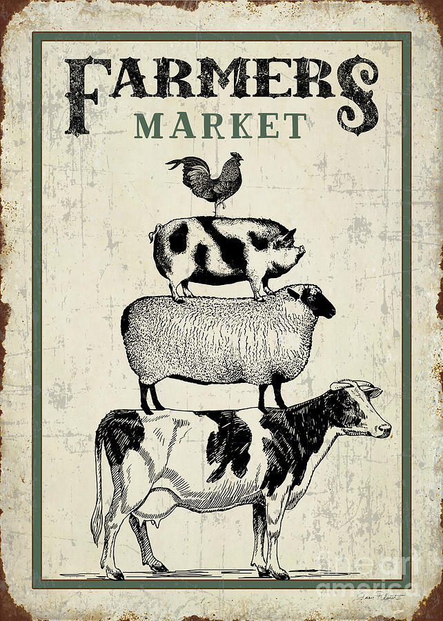 Country Farmers Market Digital Art by Jean Plout