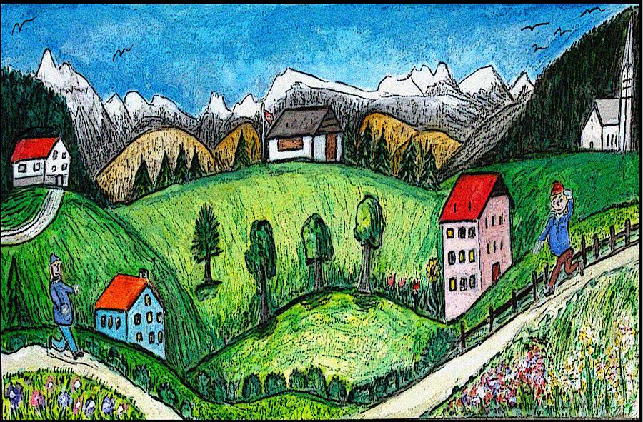 Country Fun Painting by Monica Engeler