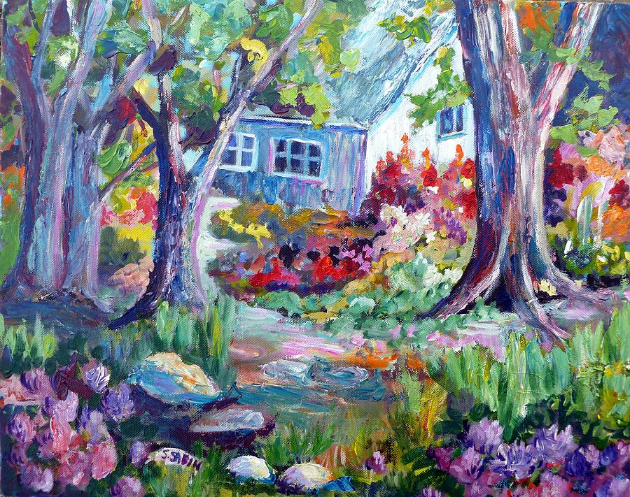 Country garden Painting by Saga Sabin