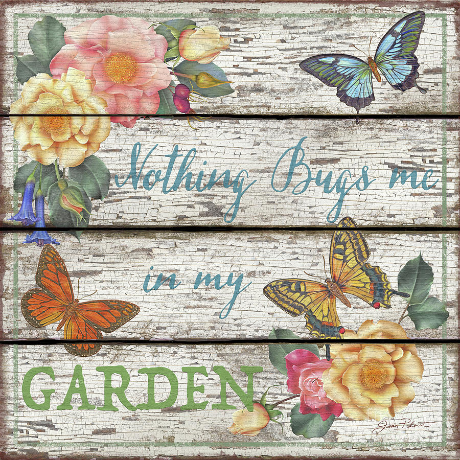 Country Garden Sign-A Painting by Jean Plout
