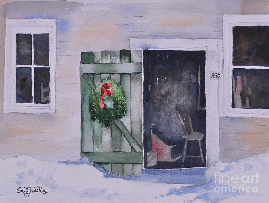 Christmas Painting - Country Holiday by Sally Tiska Rice