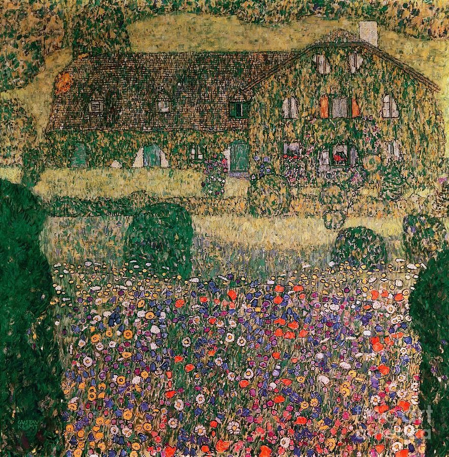 Gustav Klimt Painting - Country House by the Attersee by Gustav Klimt