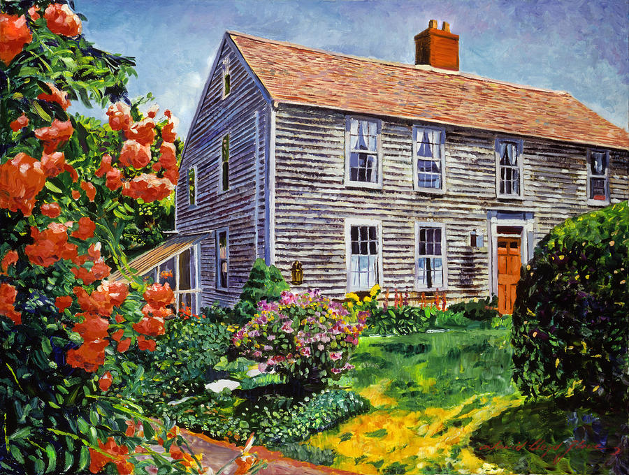 Country House Cape Cod Painting by David Lloyd Glover