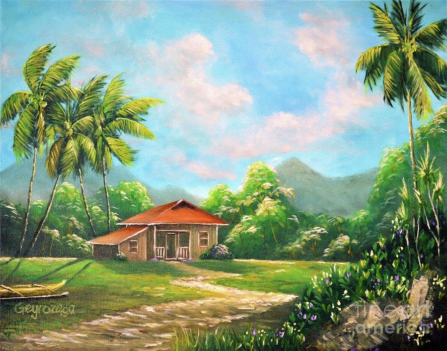 Country House Painting by Larry Geyrozaga