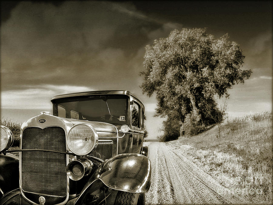 Car Photograph - Country Lane by John Anderson