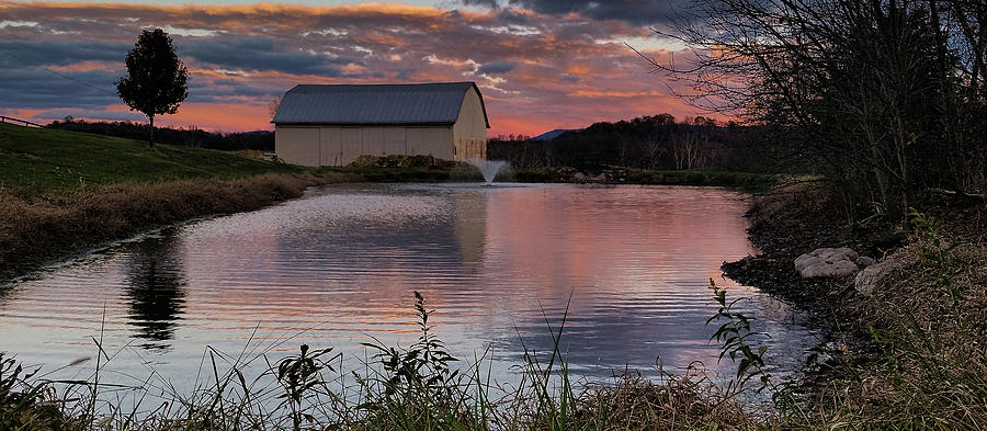 Country Living Sunset Cropped Photograph by Lara Ellis