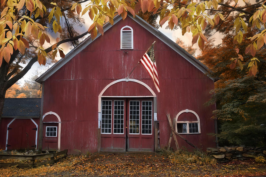 Fall Photograph - Country Patriot by Robin-Lee Vieira