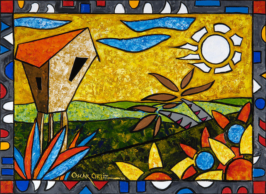 Country Peace Painting by Oscar Ortiz