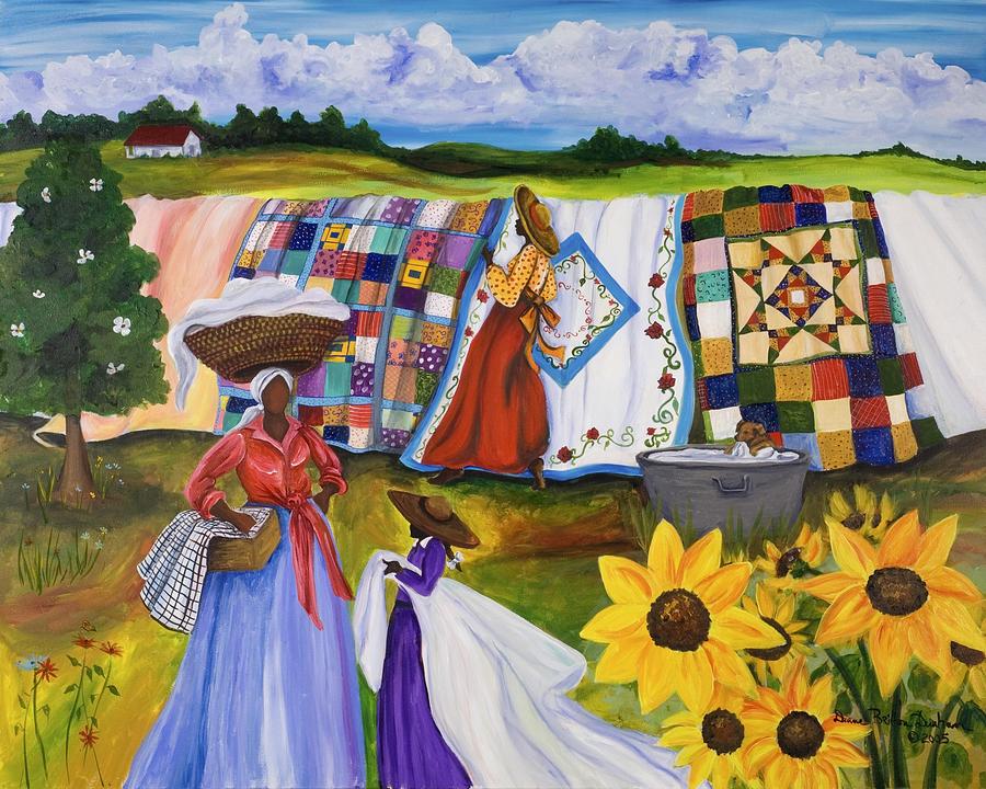 Moses Painting - Country Quilts by Diane Britton Dunham