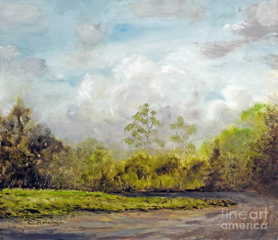 Country Road at Honey Hollow Painting by Paint Box Studio