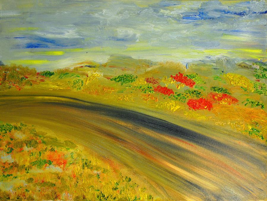 Country Road Painting by Evelina Popilian