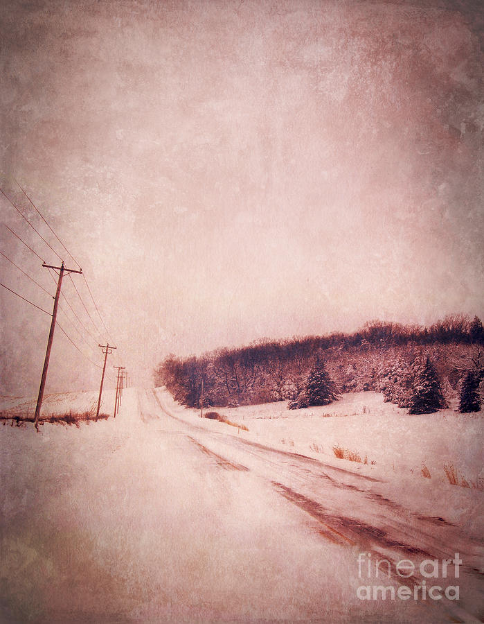 Country Road in Snow Photograph by Jill Battaglia