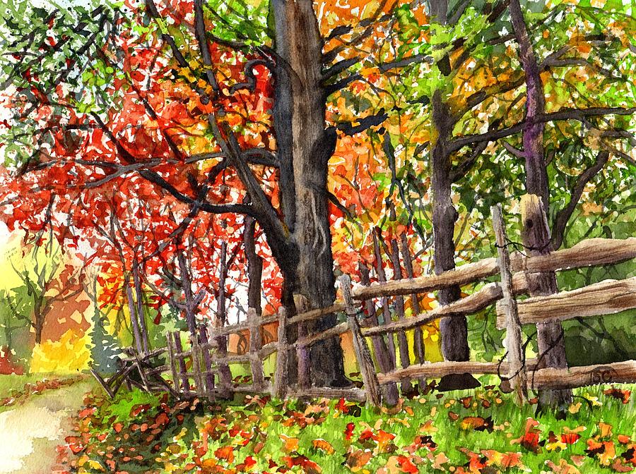 Country Road in Vivid colors Painting by Tammy Crawford