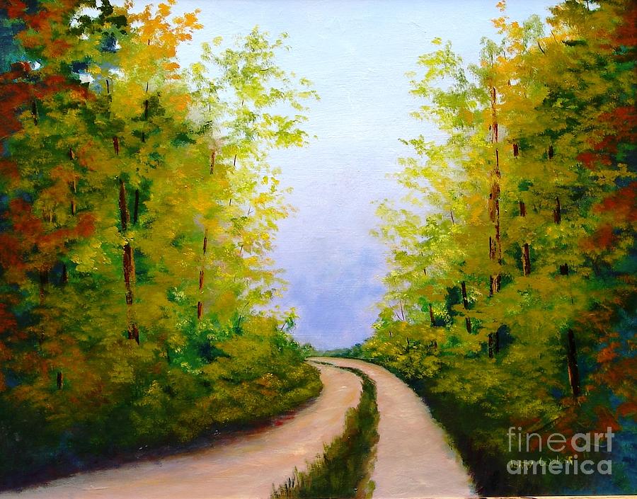 Country Road Painting by Jerry Walker