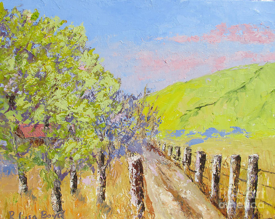 Country Road Pallet Knife Painting by Lisa Boyd