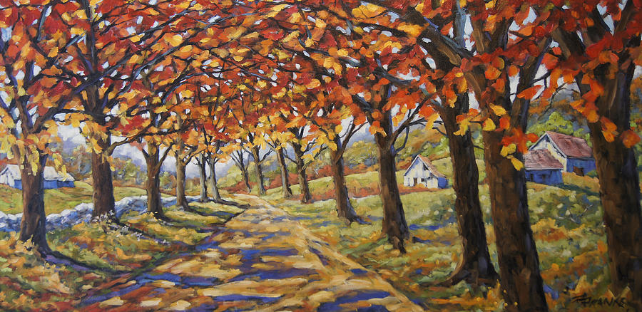 Tree Painting - Country Road by Richard T Pranke